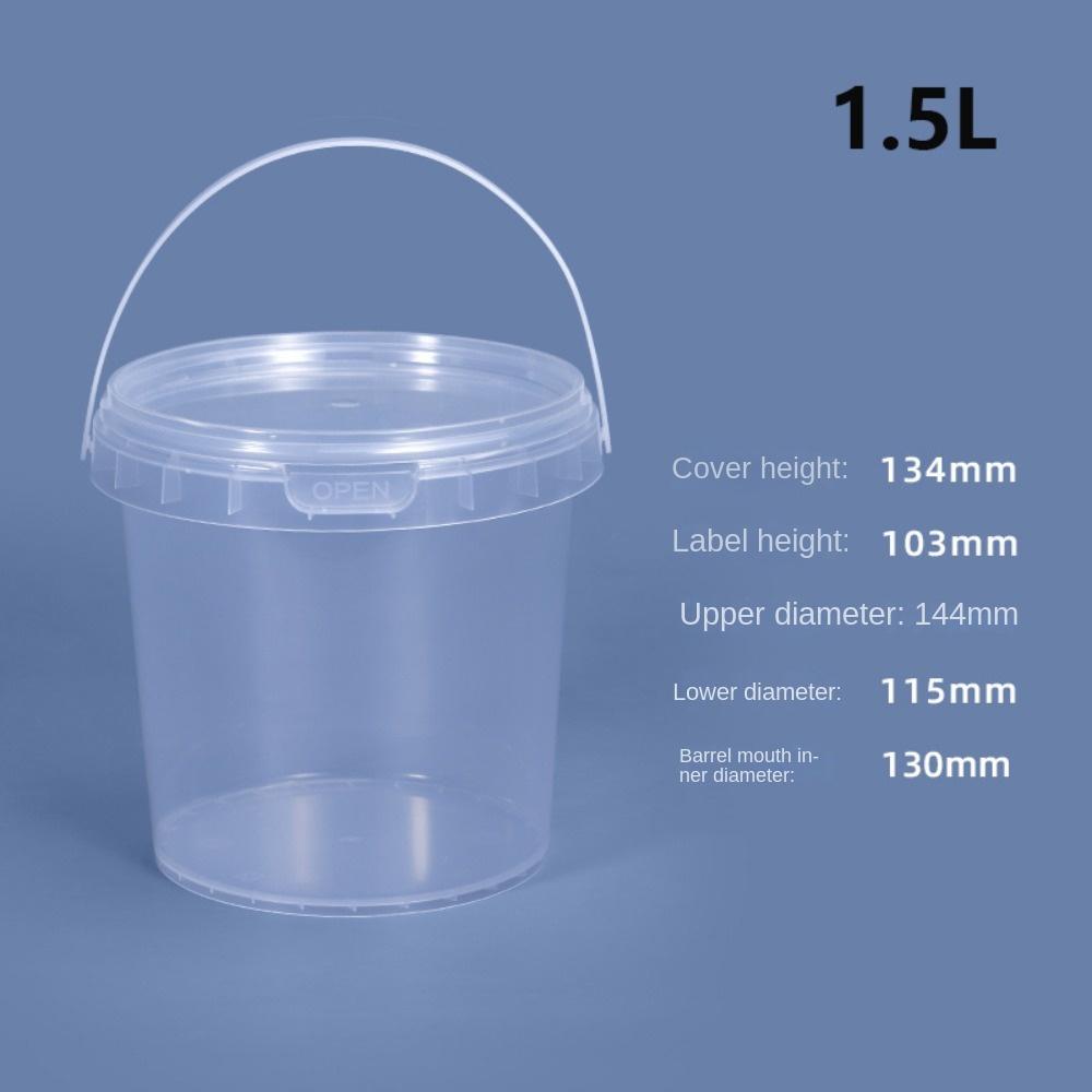Food Buckets Plastic Bucket Container Clear Sealing Packaging Case Useful Storage Pail