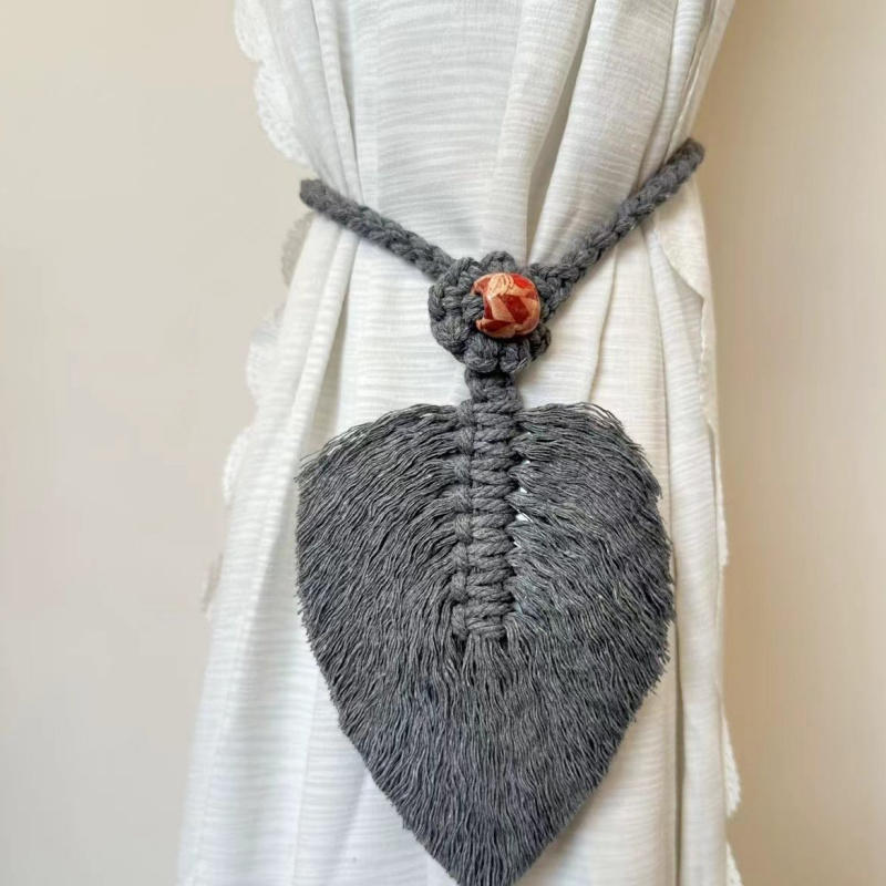 Подхват для штор плетеный держатель с завязками богемный домашний декор ручной работы подхваты для штор макраме кисточка в форме листа