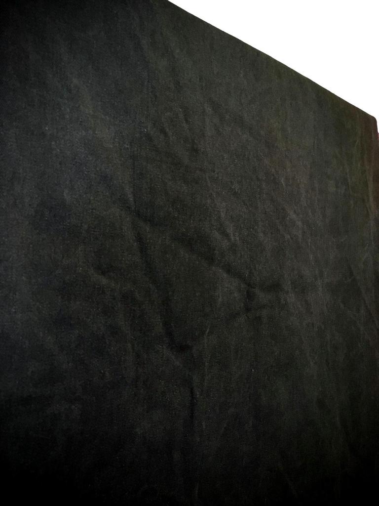 Washed Water Solid Canvas Handmade Canvas, Washable, Colorfast, Thick, Fabric, Cotton, Crafts, (Black, 2m)