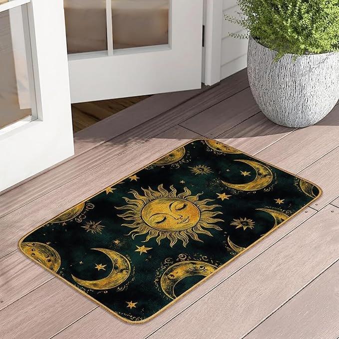Retro Butterfly Floor Mat Bathroom Door Mat Dirt Resistant and Easy To Maintain Foot Mat