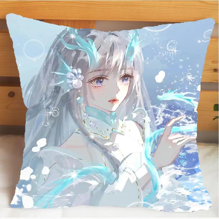 Arena of Valor Honor of Kings Xi Shi Подушка и наволочка Чехол для подушки-подушки Двусторонняя печать Плюшевые декоративные подушки 40x40см