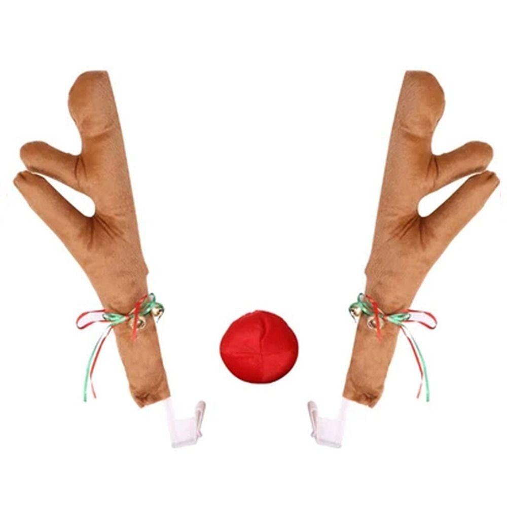 Christmas Tree Cartoon Reindeer Antlers Plush Vehicle Costumes Accessories