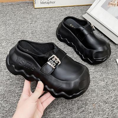 Мода 8 см Женские Высокие Каблуки Массивные Шлепанцы Новые Летние Женские Туфли на Платформе с Пряжкой Кроссовки Клиновидные Сандалии Слайды Вулканизированная Обувь De Mujer