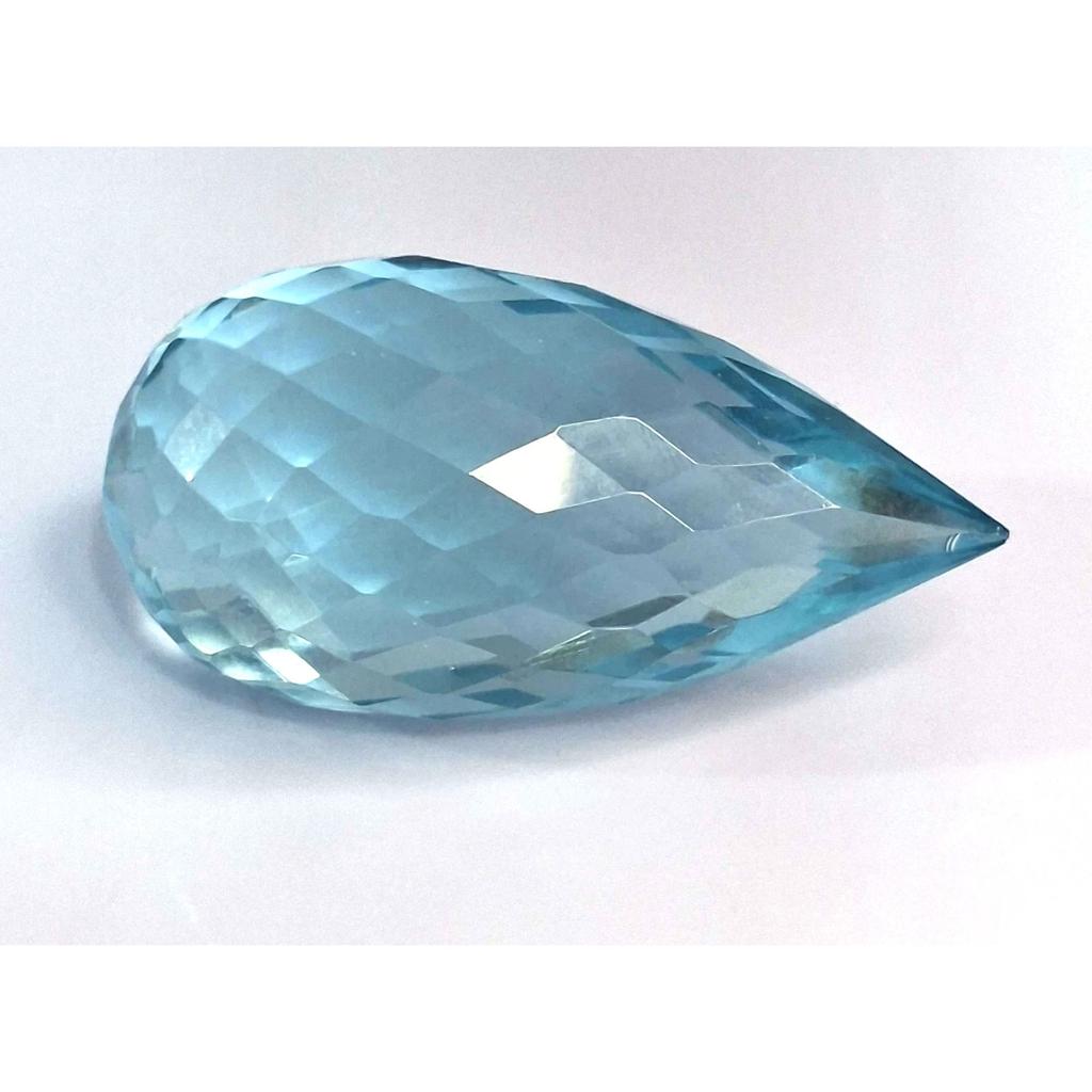 Sky Blue Topaz Drop Cut Lab Created 165-167 Ct Stunning Certified Gemstone
