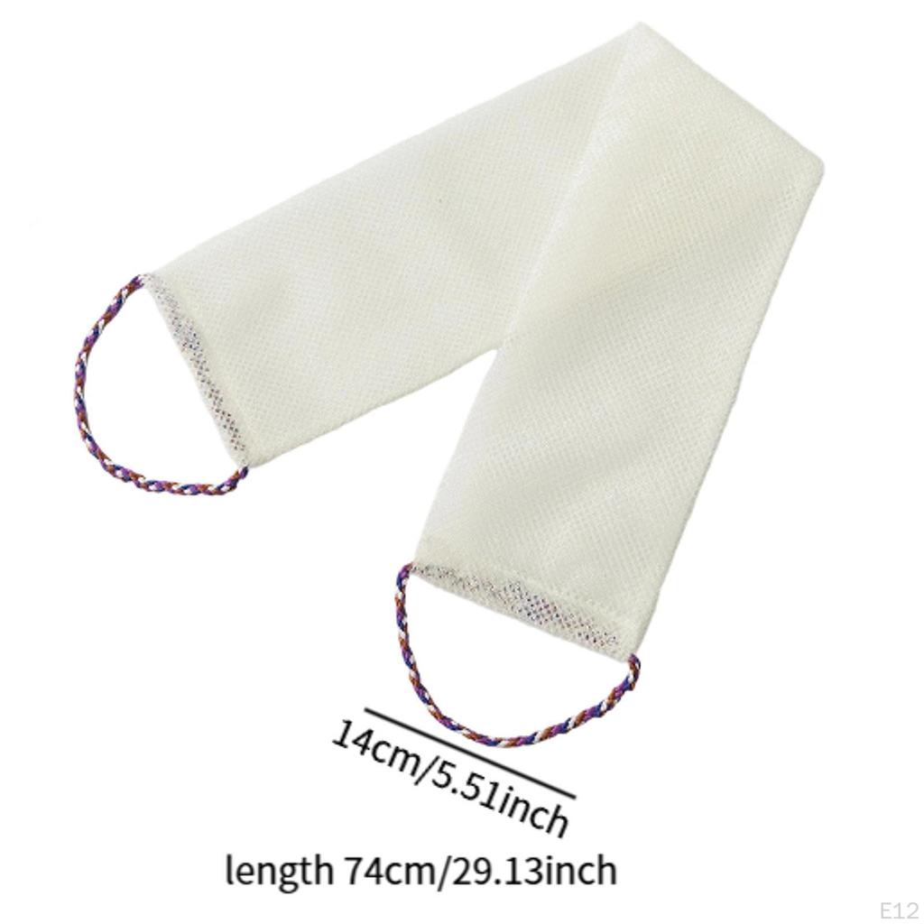 Мочалка для тела с ручками для мужчин и женщин, быстросохнущая отшелушивающая мочалка