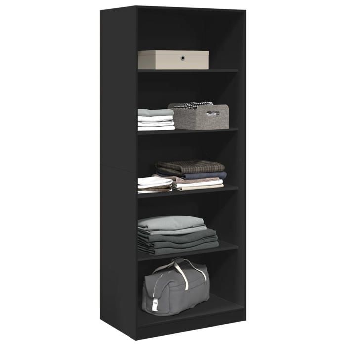 VidaXL Wardrobe Black 80x50x200 Cm Engineered Wood 3307721