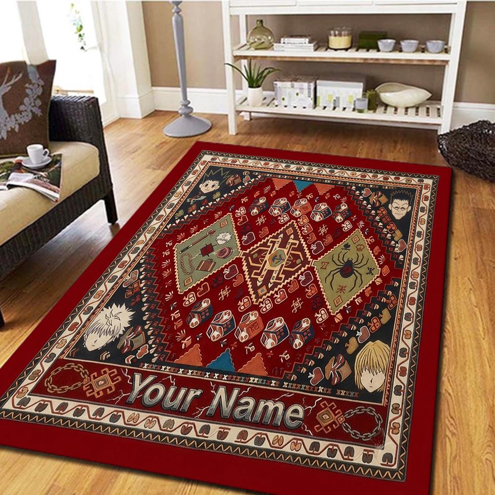 Name Custom Hunter x Hunter Carpet for Living Room Bedroom Home Decor Cool Movie Vibe Play Floor Mat -HE34