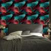 Ink Wallpaper Turquoise, Black and Burgundy for Living Room and Bedroom 50x1000