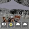 Sun Shade Sail 2.5m X 2.5m Square Shade Sails Waterproof Outdoor Garden Sunscreen Awning Canopy With Rope, Grey-9192339853776