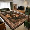 Винтажный ковер для гостиной с тигром из джунглей, противоскользящий, легко чистящийся, пушистый, роскошный коврик для гаража, легко чистящийся, для больших площадей, подставки под столы и стулья