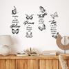 WZ9028 Black English Slogan Butterfly Wall Beautification Decorative Wall Stickers Self-adhesive
