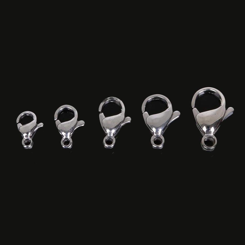 10Pcs/pack Stainless Steel Clasps Lobster Claw DIY Jewelry Accessories