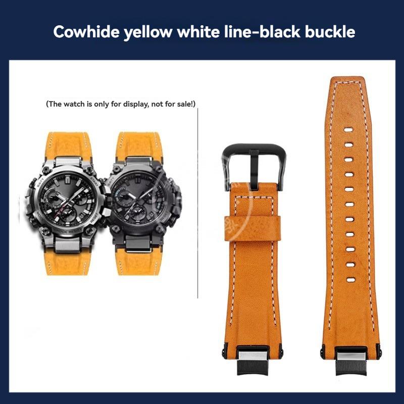 Модифицированный быстросъемный кожаный ремешок Нейлоновый ремешок Для Casio G-SHOCK 5672 MTG-B3000 Итальянская кожа Ремешок для часов Браслет Аксессуары