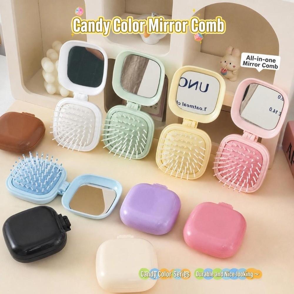 Lightweight Folding Comb with Mirror Detangling Hair Brush New Air Cushion Hair Comb For Women