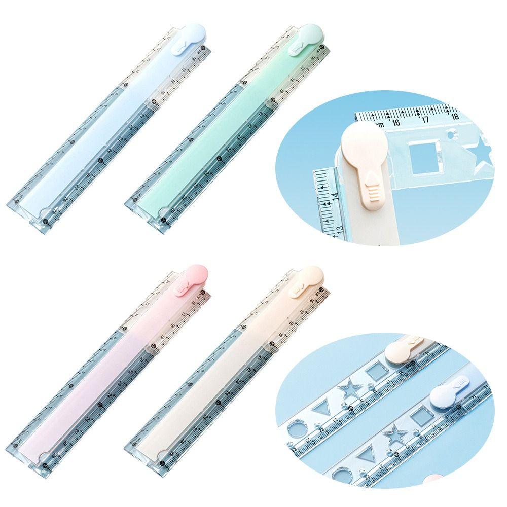 Clear Scale Straight Ruler 30CM Measuring Ruler Durable Foldable Ruler School Office