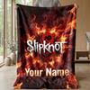 Slipknot Custom Flannel Throw Blanket Print Your Name Text Soft Warm Blanket Holiday Present