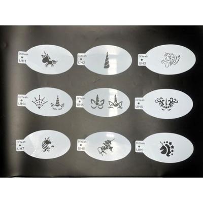 Трафарет для макияжа на лице Шаблон для макияжа Боди-арт Трафарет для вечеринки на Хэллоуин, день рождения, 1 шт.