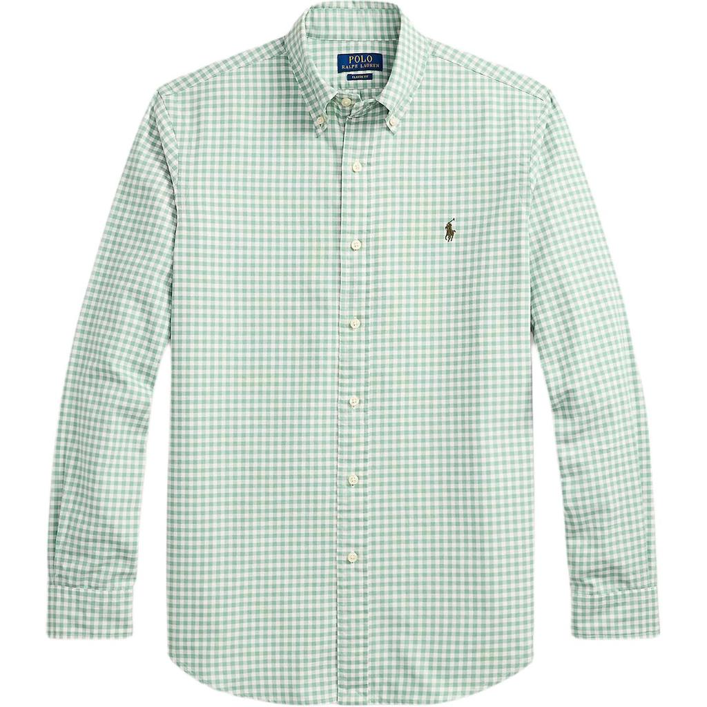 Polo Ralph Lauren Plaid Oxford Long Sleeve Button Down Shirt Men Shirts Green 710973081-002