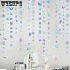3pcs 39Ft Winter Wonderland Party Decoration Iridescent Snowflake Garland Holographic Paper Snowflake Streamer Snowflake Christmas Decoratio