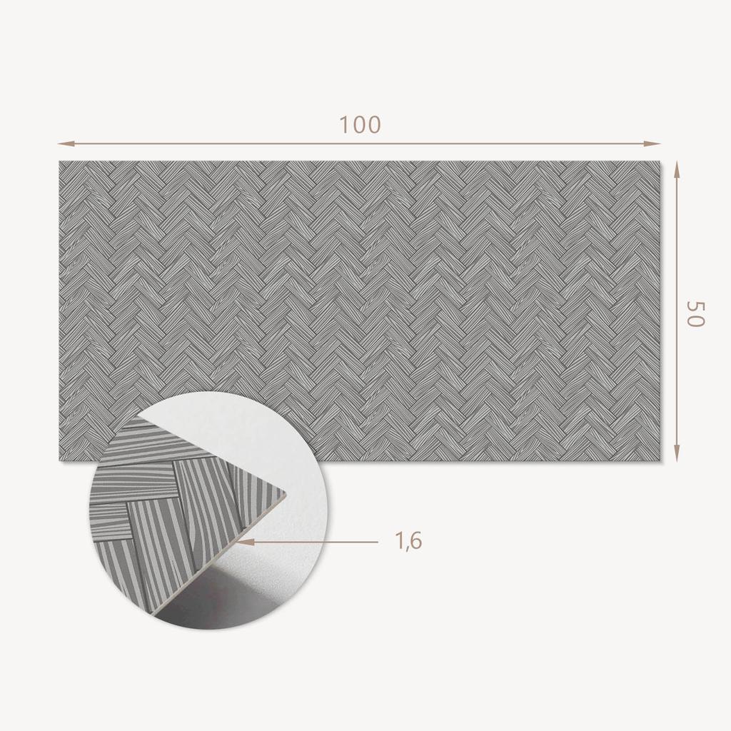 Naklejany Panel Pcv Z Motywem Idealny Do Przedpokoju 100X50 Cm Drewniana Jodełka Wzór