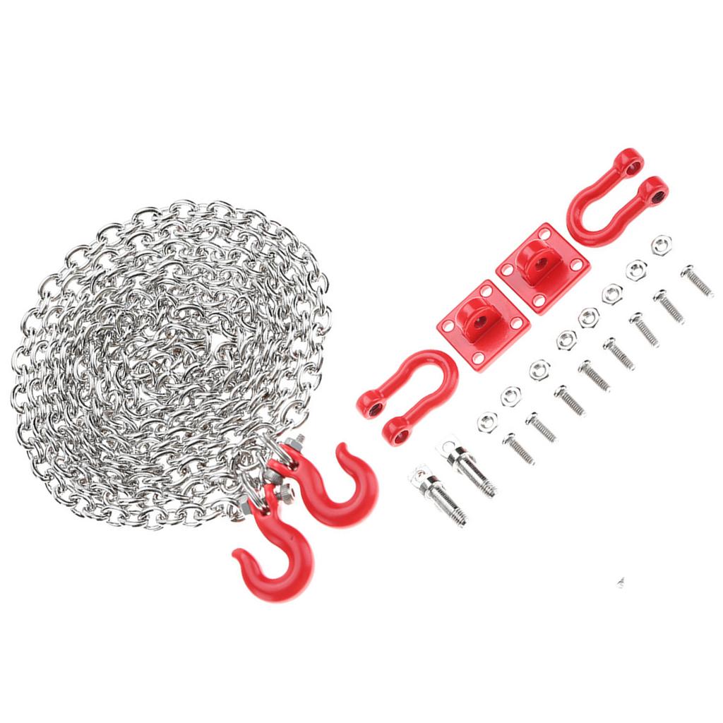 U Shaped Rescue Tow Hook Trailer Chain Assemble Parts for RC Climbing Crawler Car