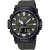 Мужские часы Casio Pro Trek PRW-61Y-3JF Зеленые Радиоуправляемые Солнечные Часы Корпус из Биопластика