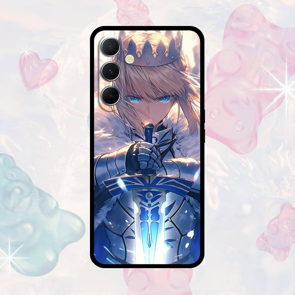 AAA Аниме Fate Saber Чехол для телефона для Samsung S25, S24, S21, S22, S23, S30, Ultra, S20, Plus, Fe, Note, 10, 9, 5G Черный чехол