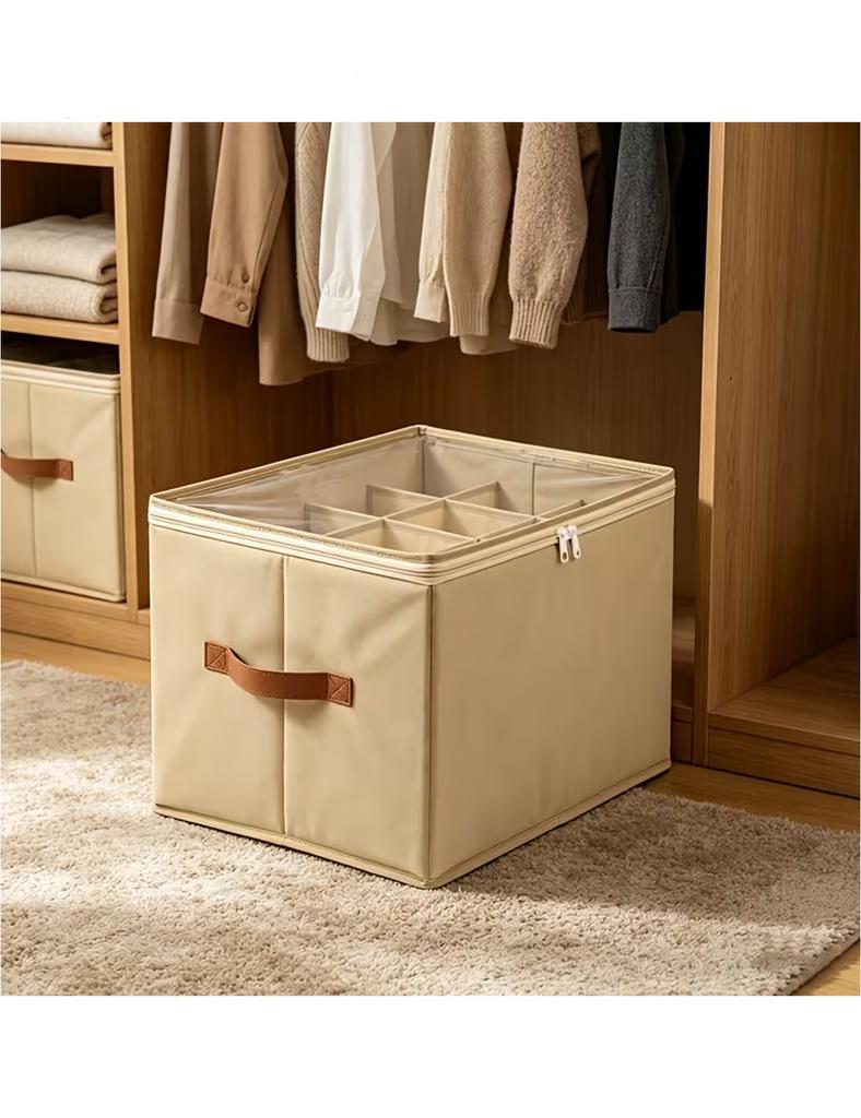 1 piece of 12 compartment storage box, dust cover 2-in-1 foldable storage box, suitable for boots, high heels, and sports shoes