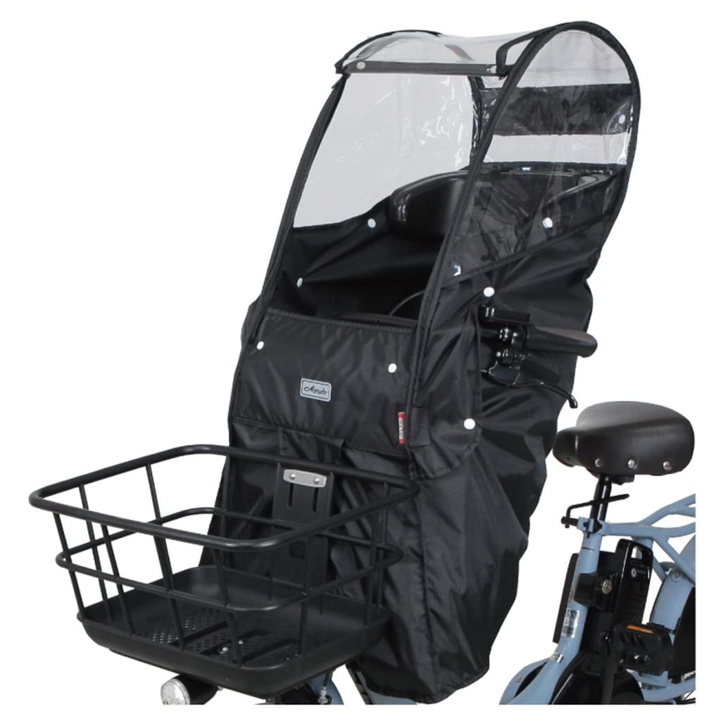 MARUTO Дождевик для детских сидений, устанавливаемых на переднюю часть велосипеда (неоригинальных), черный D-5FA-BB02,