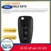 Car Sticker 2026 For Ford Car Flip Key Case Cover Fob Shell For Ford Ranger C-Max S-Max Focus Galaxy Mondeo Transit Tourneo Cust