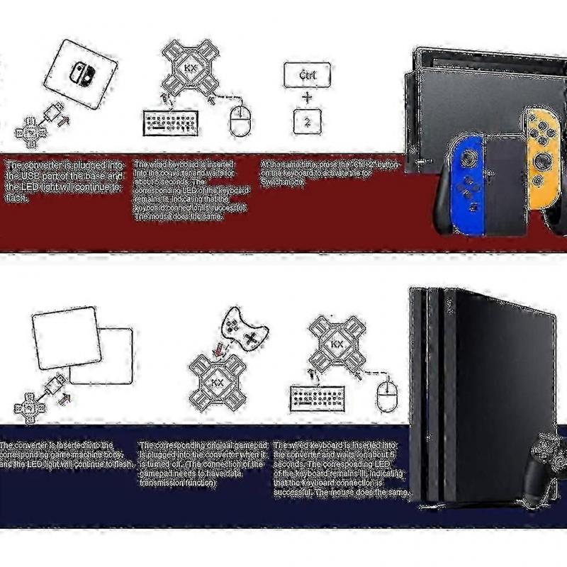 Supports Ns/ Ps5/ Ps4 / Ps3 / X Series ,keyboard Mouse Adapter