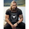 Футболка Valhalla Awaits Viking Футболка Norse Mythology Летняя повседневная мужская футболка для активного отдыха Уличная мода Мужская футболка с коротким рукавом