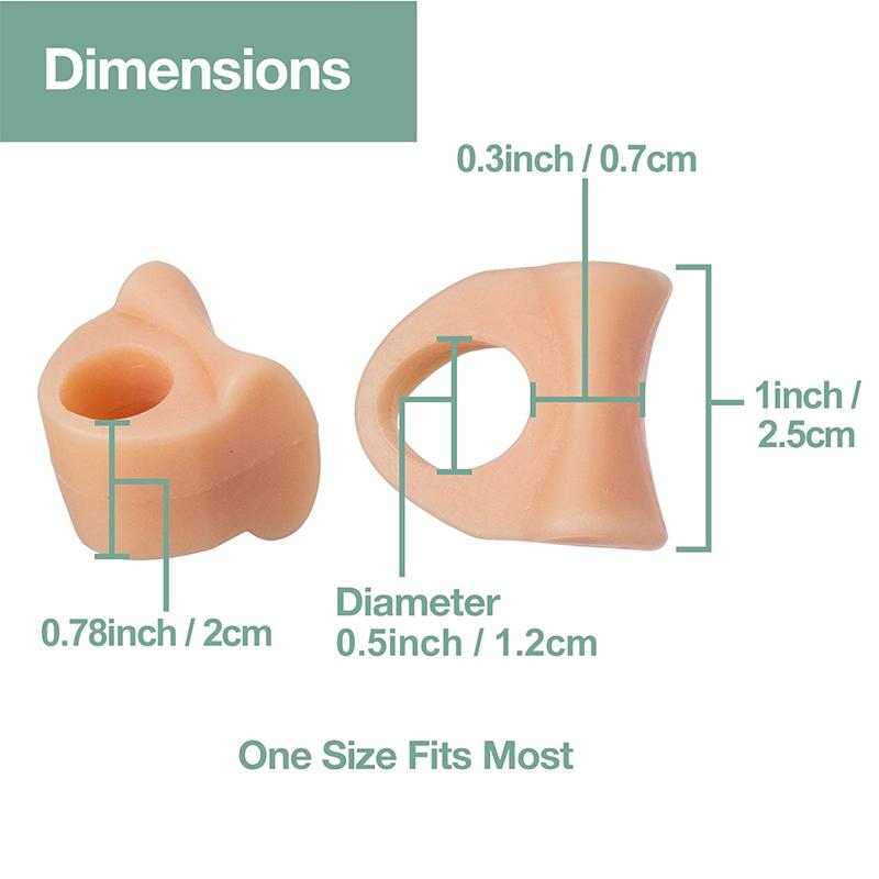 4 Pieces Toe Spreader Sleeve Thumb Spreader Men's and Women's Casual Athletic Toe Covers, Isolated Toes Prevent Overlapping