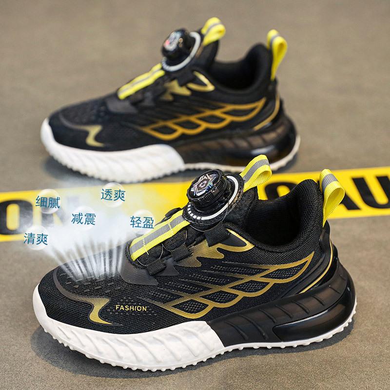 Одноклассники Весна и Осень 2025 Сетка Гоччао Вращающаяся Пряжка Дышащие Баскетбольные Кроссовки Модные Кроссовки для Бега для Детей Среднего и Старшего Возраста