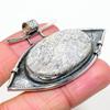 Natural Fossil Coral Gemstone Handmade 925 Sterling Silver Pendant 1.62" Q2V42