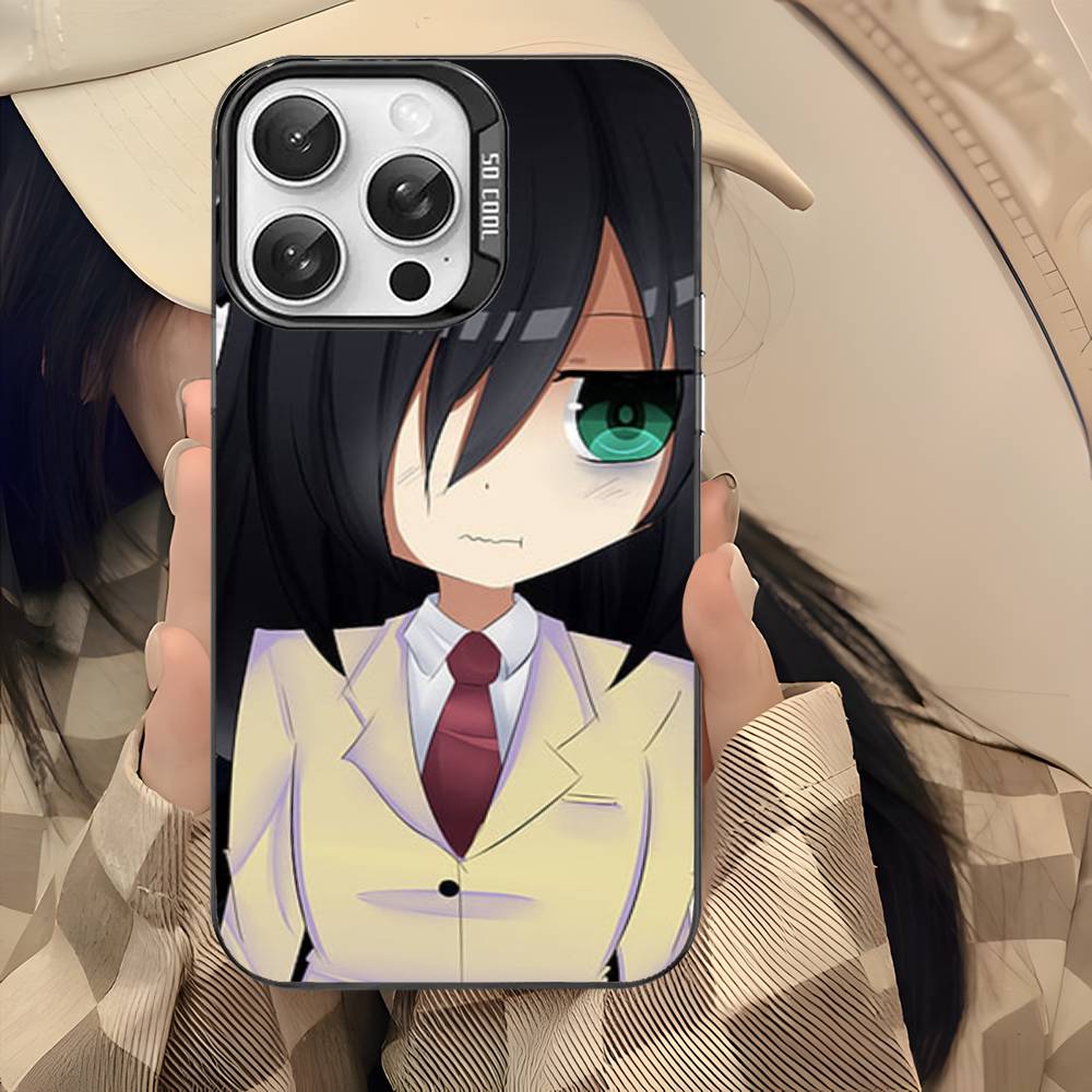 Чехол для телефона Watamote K-Kuroki T-Tomoko для IPhone 17 16 15 14 13 12 11 Pro Max Цвет Черный Матовый Чехол