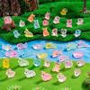 50/100 Pcs Mini Animal Figurines Glow-in-The-Dark Resin Ornaments Tiny Rabbits Dinosaurs Miniature Ornaments for Fairy Garden Micro Landscape Potted