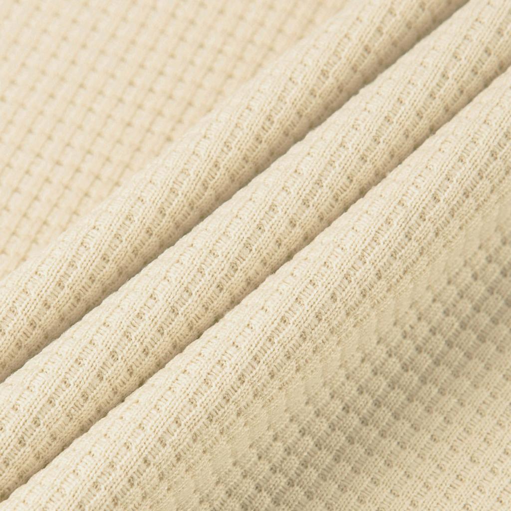 Men'S Button Up Round Neck Top Solid Color Long Sleeved Sports Fashion T-Shirt