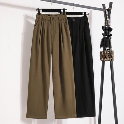2024 Большие размеры, новые длинные брюки, женские эластичные свободные шаровары с высокой талией, винтажные однотонные свободные повседневные базовые брюки, широкие брюки