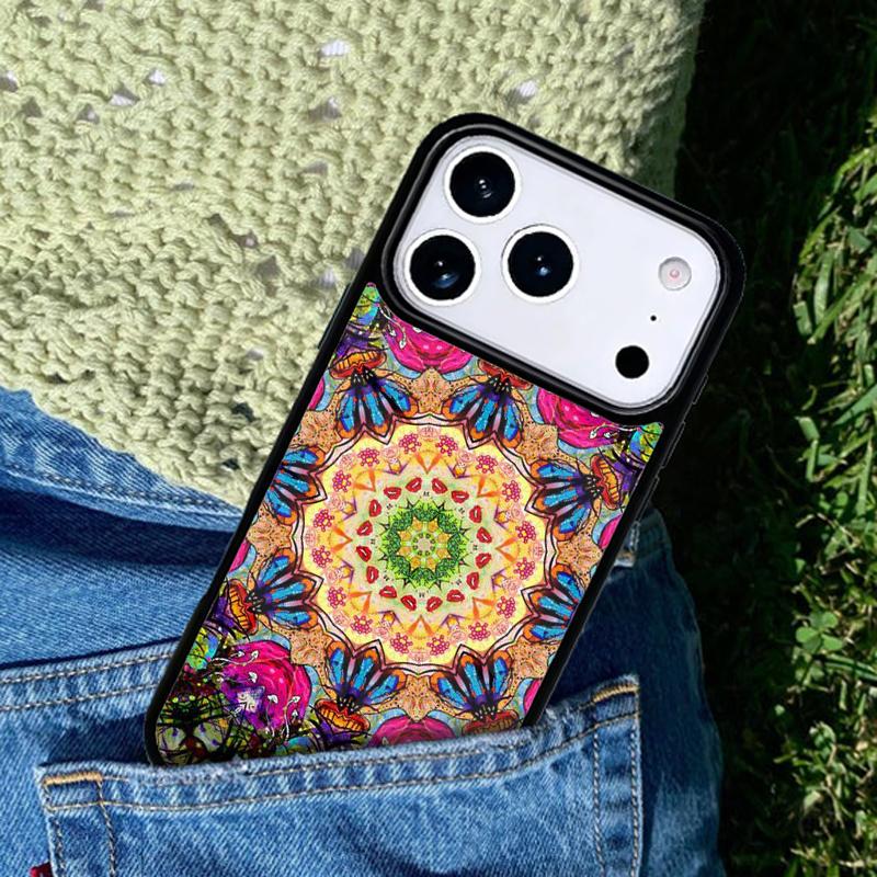 Mandala Flower Totem mobile phone case Compatible with IPhone 17 16 15 14 13 12 11Pro Max 17 Air cover