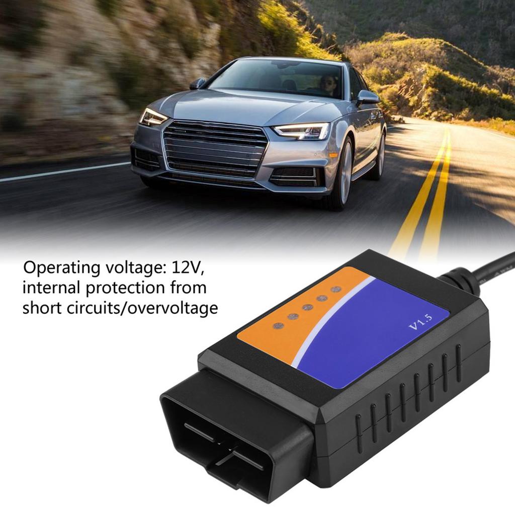 Car USB Connector V1.5 OBD2 Diagnostic Cable Interface Scanner for Benz Citroen