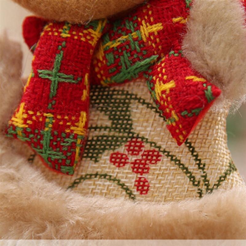 Счастливого Рождества Украшения Кукла Подвесные Украшения Милая Плюшевая Кукла Дед Мороз Снеговик Подвеска Рождественская Елка DIY Украшение