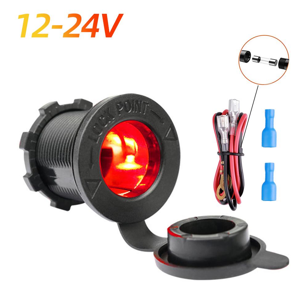 Гнездо прикуривателя для автомобиля, морского мотоцикла, квадроцикла, автофургона, розетка, розетка, водонепроницаемая вилка 12 В