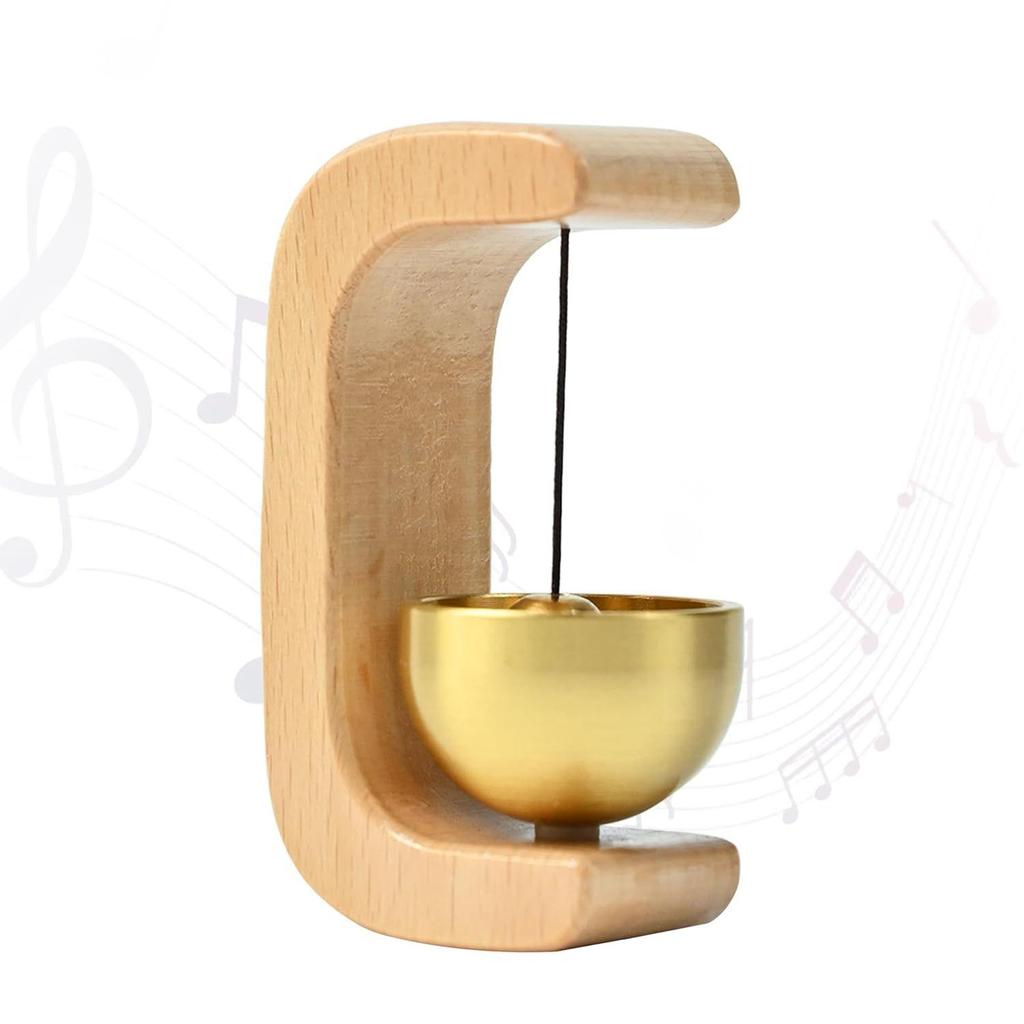 Wooden Magnetic Door Bell for Home Entrance | Beech Wood Wind Chime with Brass Sound | Decorative for Refrigerator, Glass, Entryway