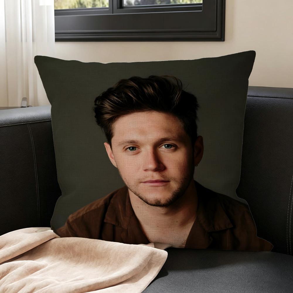 N-Niall Horan Cushion Cover Natural Linen Pillowcase Set, All-In-One Decor For Sofa, Bedroom & Chair