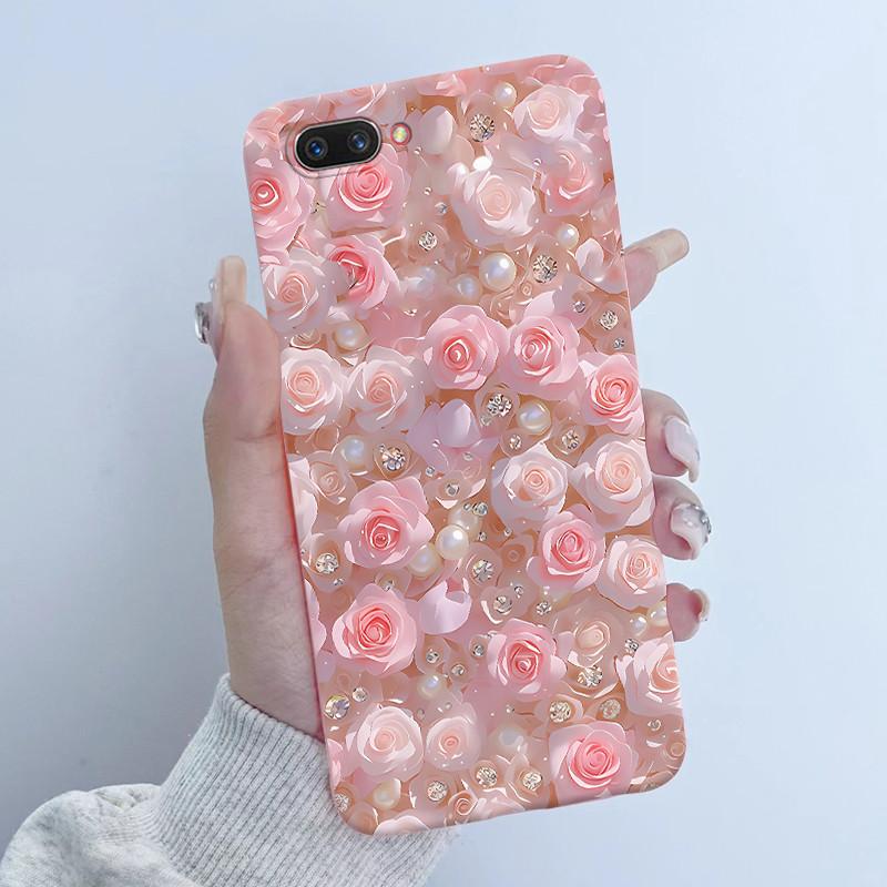 For OPPO A3S Phone Case OPPOA3S Butterfly Flower Girls Design Soft Silicone TPU Back Housing for OPPO A12E A5 AX5 A 3S Covers