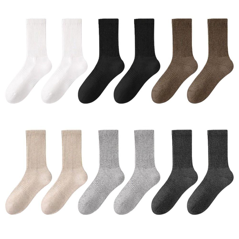 Носки среднего размера из хлопка, толстые теплые чулки из флиса, зимние теплые носки среднего размера