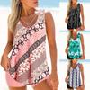 Women Sexy Large Size Floral Print Swimsuit Female Summer Two Piece Tankini Set Fashion Monokini Beachwear Bath Suit