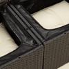 Garden Sofa with Cushions 2 Seater Black Poly Rattan