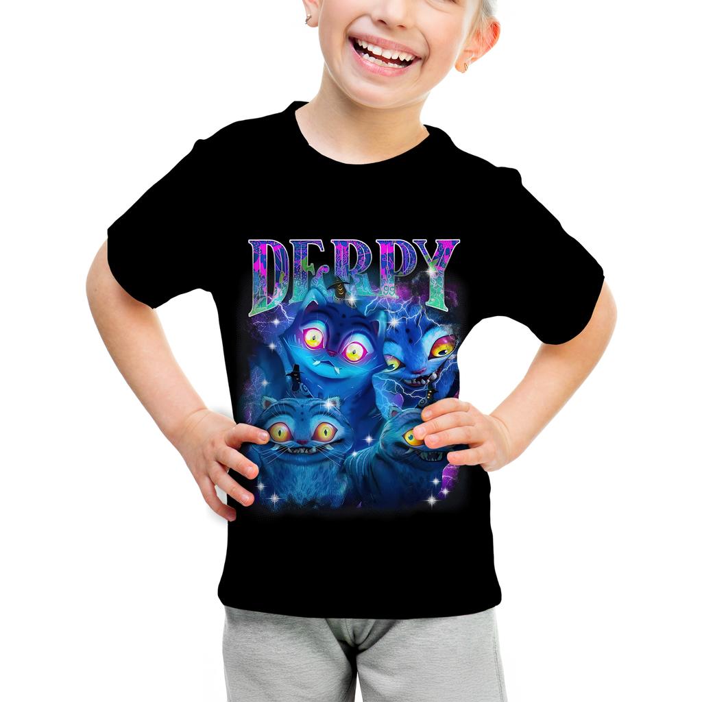 Boys Cartoon Printed Casual T-Shirt Crew Neck Fashion Short Sleeve Top Children's Clothing T-Shirts Boys